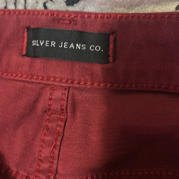 Burgundy Cargo Skinny Jeggings - Picture 4 of 7